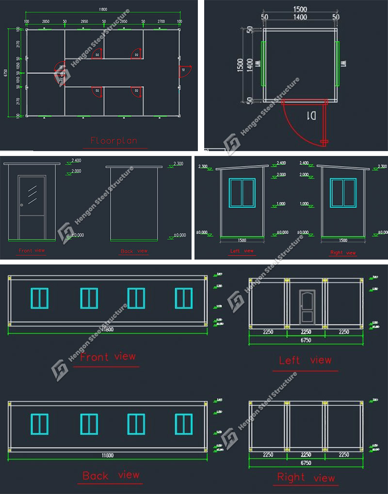 Bahrain Flat Pack Container office and prefab guard house&hut